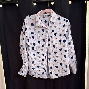 Heart Patterned Women's Blouse